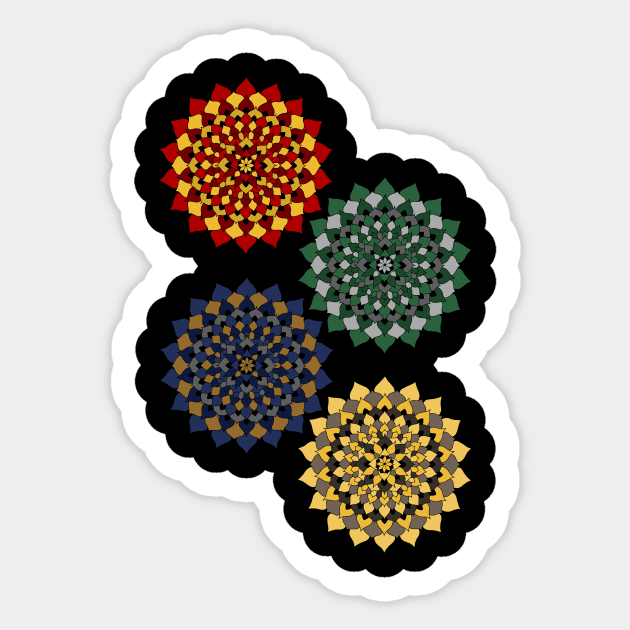 House Pride Floral Mandalas Sticker by ElviraDraat